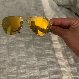 Oakley yellow sunglasses with case